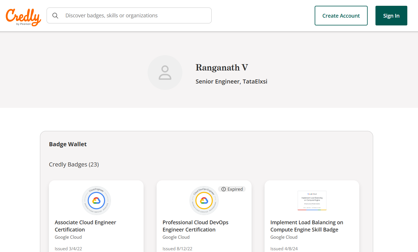 Credly Certifications